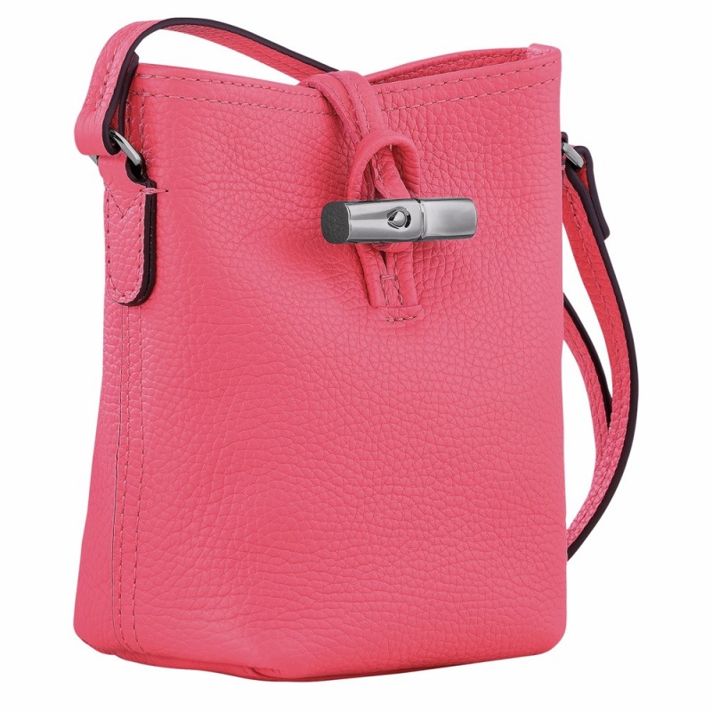 Pink Longchamp Roseau Essential XS Women's Crossbody Bags